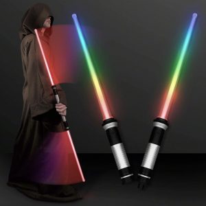 2x Lightsaber koppelbaar Star Wars Licht Space Zwaard Uitschuifbaar LED Kunststof