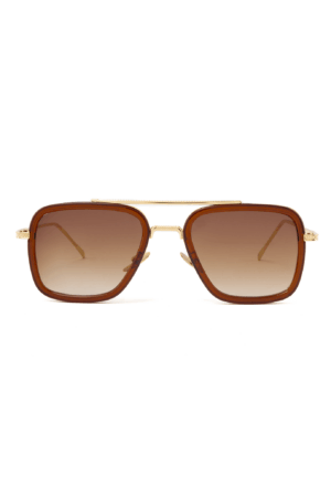 70's Pilotenbril Zonnebril Goud Bruin Vintage Retro Aviator 1