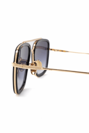 70's Pilotenbril Zonnebril Goud Zwart Gradient Retro Aviator 2