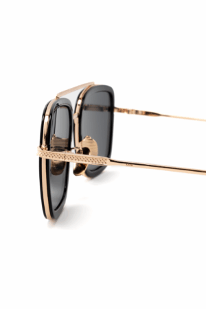 70's Pilotenbril Zonnebril Goud Zwart Vintage Retro Aviator 2