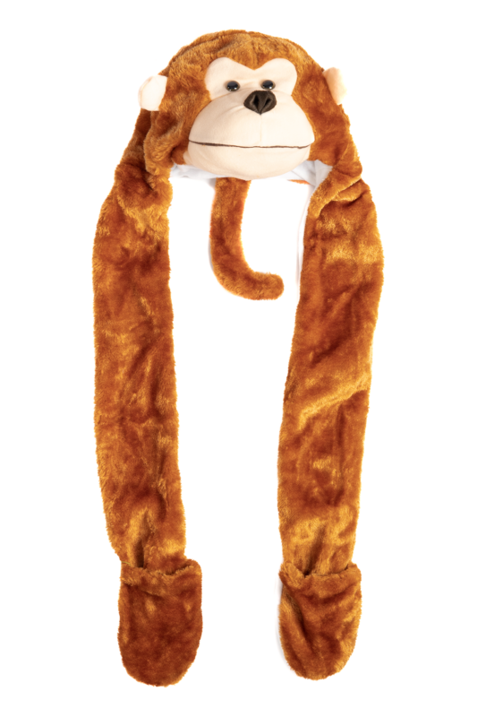 Aap Bruin Wanten Laplander Oortjes Monkey Jungle Pluche