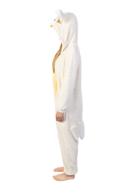 Alpaca Onesie Lama Pak Bruin Beige Kostuum Huispak Volwassenen 4