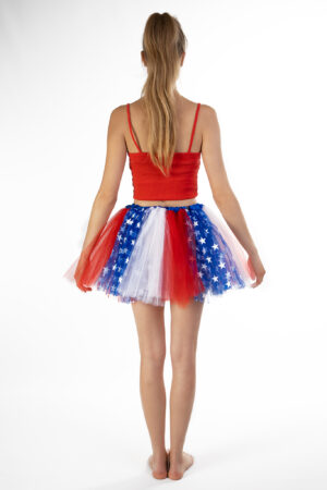 Rokje USA Rood Wit Blauw Tule Rok Sterren 5