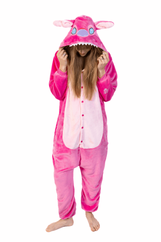 Angel Stitch Onesie Kostuum Pak Roze 1