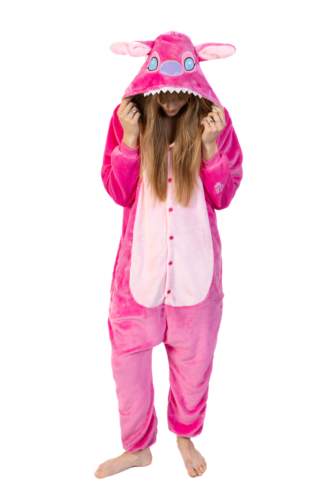 Angel Stitch Onesie Kostuum Pak Roze 1