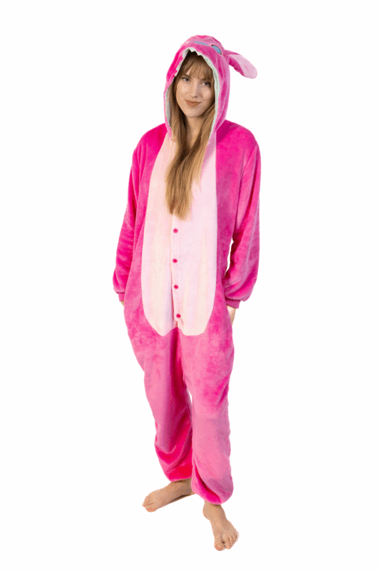 Angel Stitch Onesie Kostuum Pak Roze 2