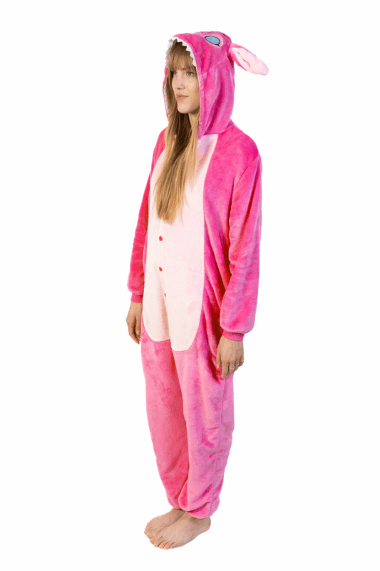 Angel Stitch Onesie Kostuum Pak Roze 3