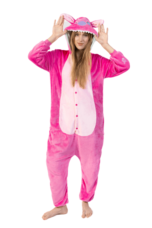 Angel Stitch Onesie Kostuum Pak Roze