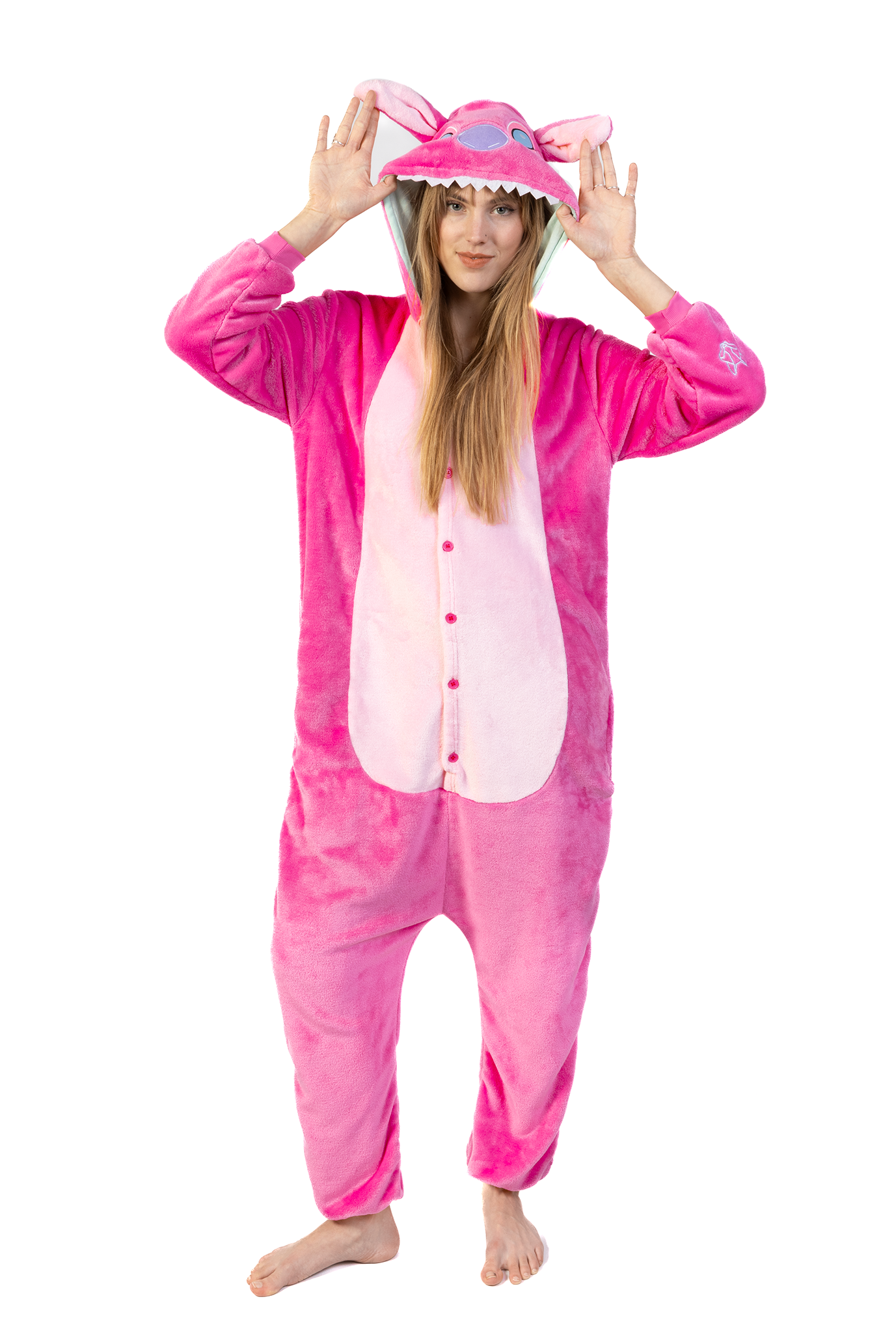 Angel Stitch Onesie Kostuum Pak Roze