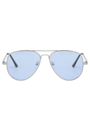 Aviator blauwe bril zonnebril pilotenbril