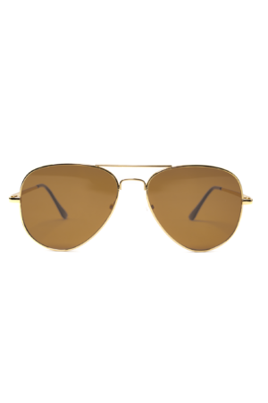 Aviator zonnebril bruin pilotenbril retro 1