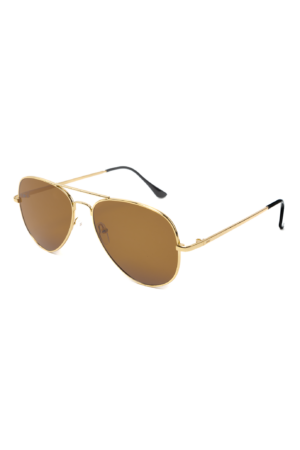 Aviator zonnebril bruin pilotenbril retro