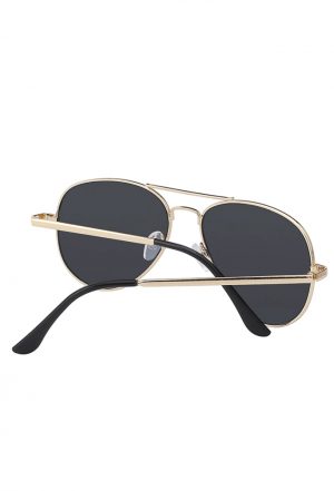 Aviator zonnebril goud pilotenbril zwart