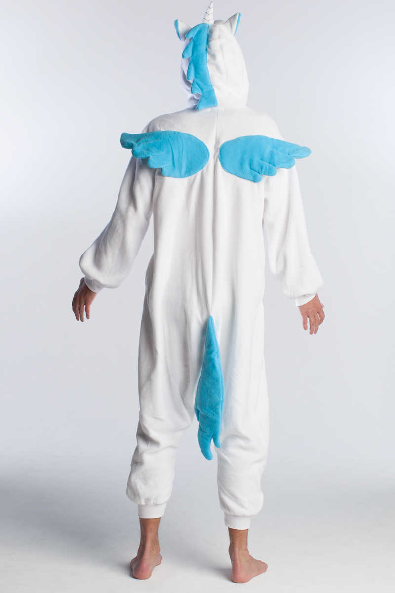 diepvries Australische persoon Bijzettafeltje Blauwe Pegasus unicorn onesie kopen? Va. €27,95 bij FeestinjeBeest.nl!