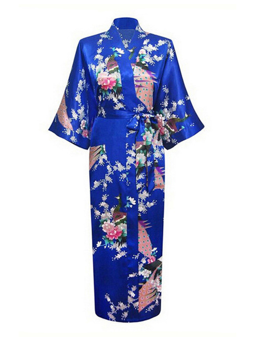 Peave gangpad Verdorie Blauwe kimono satijn Japanse satijnen badjas kamerjas geisha ochtendjas  yukata kopen?