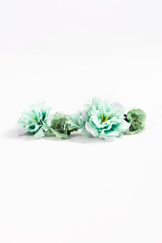 Bloemenkrans haar bloemetjes mintgroen bloemen haarband elfje
