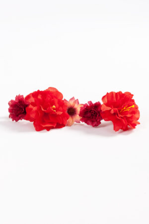 Bloemenkrans haar bloemetjes rood bloemen haarband hawaii