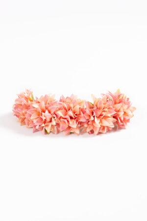 Bloemenkrans haar dahlia peach bloemen haarband vintage