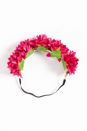 Bloemenkrans haar dahlia roze bloemen haarband hawaii