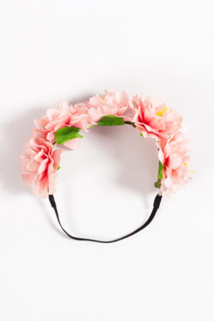 Bloemenkrans haar hawaii lichtroze bloemen haarband