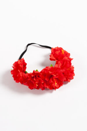 Bloemenkrans haar hawaii rood bloemen haarband
