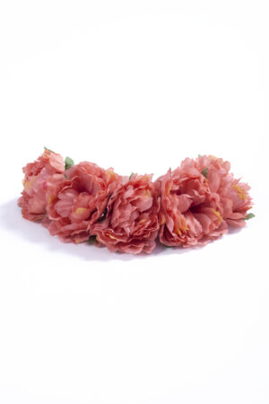 Bloemenkrans haar pioenrozen roze bloemen haarband