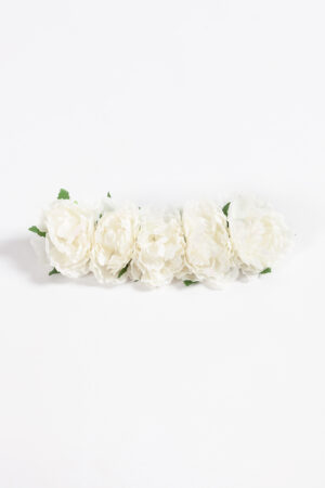 Bloemenkrans haar pioenrozen wit bloemen haarband peony
