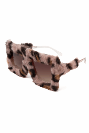 Bont Vierkant Zonnebril Luipaard Bruin Zacht Panter Cheetah