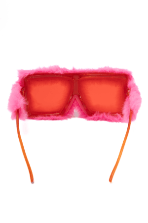 Bont Vierkant Zonnebril Roze Zacht Flamingo Cupido Valentijn 1