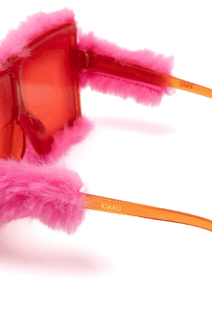 Bont Vierkant Zonnebril Roze Zacht Flamingo Cupido Valentijn 2