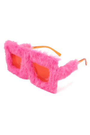 Bont Vierkant Zonnebril Roze Zacht Flamingo Cupido Valentijn