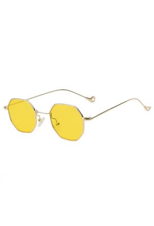 Bril gele glazen achthoekig octagonal nachtbril