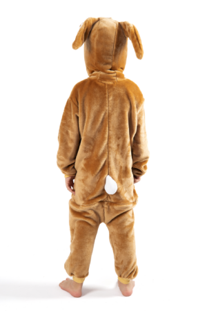 Bruin Konijn Onesie Kind Konijnenpak Kostuum Kinder Paashaas Pak 1