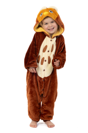 Bruine Uil Onesie Kind Vogel Kinder Kostuum Pak Dierenpak 2