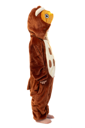 Bruine Uil Onesie Kind Vogel Kinder Kostuum Pak Dierenpak 4