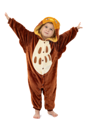 Bruine Uil Onesie Kind Vogel Kinder Kostuum Pak Dierenpak 5