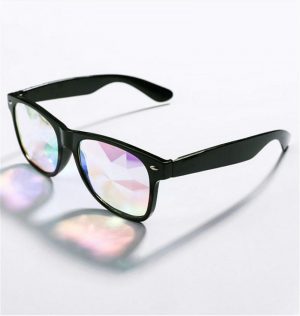 Caleidoscoop bril zwart wayfarer spacebril4