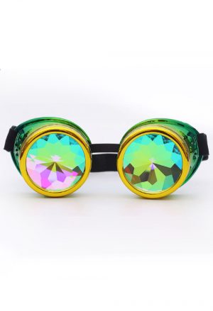Caleidoscoop goggles bril geel groen