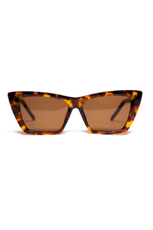 Cat Eye Vierkant Zonnebril Tortoise Bruin Retro Vlinderbril 1