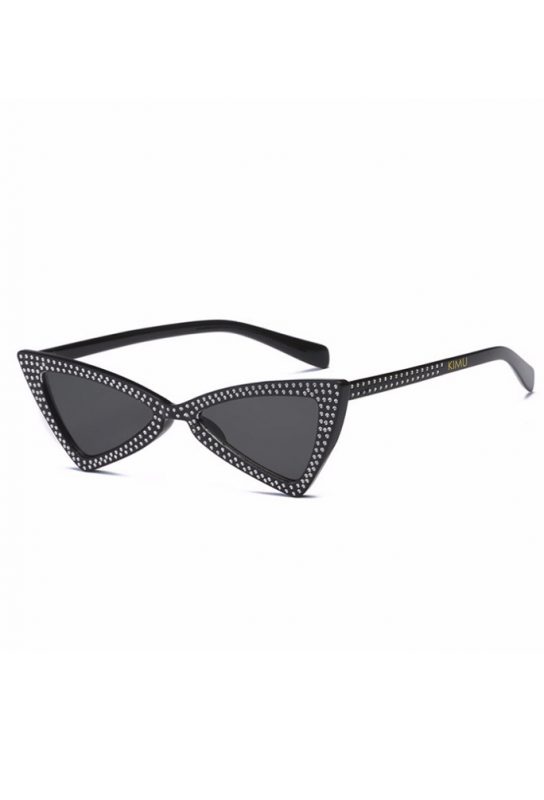 Cat eye butterfly zonnebril zwart eighties