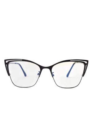 Computerbril Cat Eye Zwart Blauw Lichtfilter Beeldscherm Filter 1