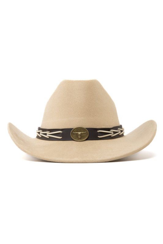 Cowboyhoed Beige Gevlochten Band Cowboy Western Hoed Touw 1