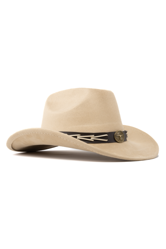 Cowboyhoed Beige Gevlochten Band Cowboy Western Hoed Touw