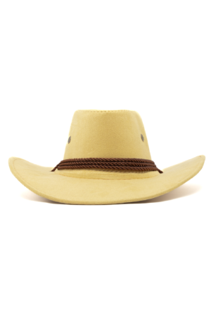 Cowboyhoed Beige Suede Cowboy Western Hoed Bruine Band 1