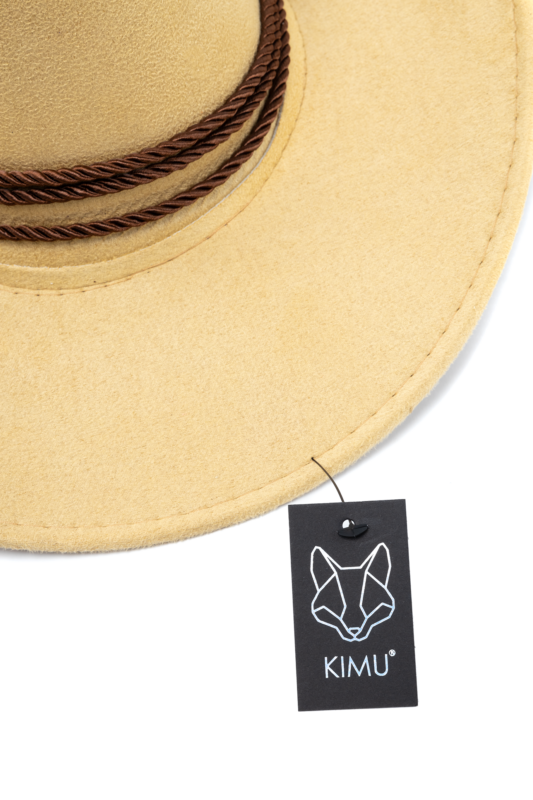 Cowboyhoed Beige Suede Cowboy Western Hoed Bruine Band 2