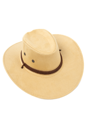 Cowboyhoed Beige Suede Cowboy Western Hoed Bruine Band 3