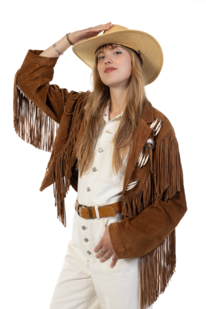 Cowboyhoed Beige Suede Cowboy Western Hoed Bruine Band 4