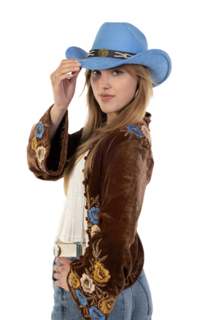 Cowboyhoed Blauw Gevlochten Band Cowboy Western Hoed Touw 5