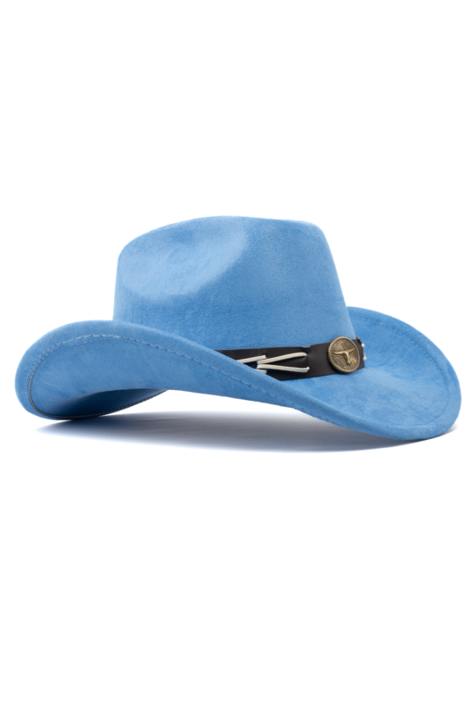 Cowboyhoed Blauw Gevlochten Band Cowboy Western Hoed Touw