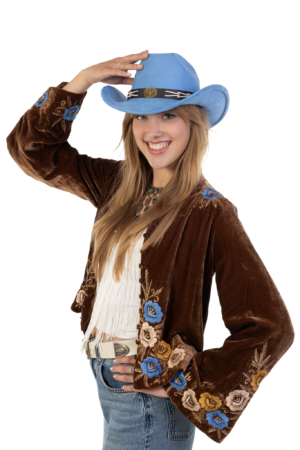 Cowboyhoed Blauw Gevlochten Band Cowboy Western Hoed Touw 7